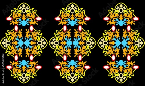 Floral pattern. wood carving pattern