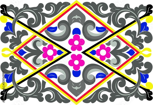 Floral pattern. wood carving pattern