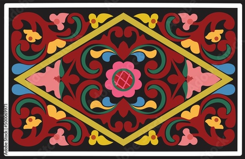 Floral pattern. wood carving pattern