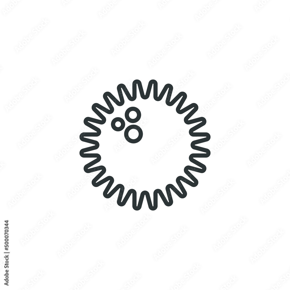 Vector sign of the Bacteria symbol is isolated on a white background. Bacteria icon color editable. Vector sign of the Bacteria symbol is isolated on a white background. Bacteria icon color editable.
