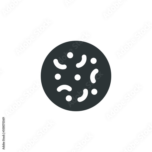 Vector sign of the Bacteria symbol is isolated on a white background. Bacteria icon color editable.