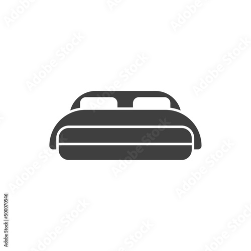 Vector sign of the bed symbol is isolated on a white background. bed icon color editable.