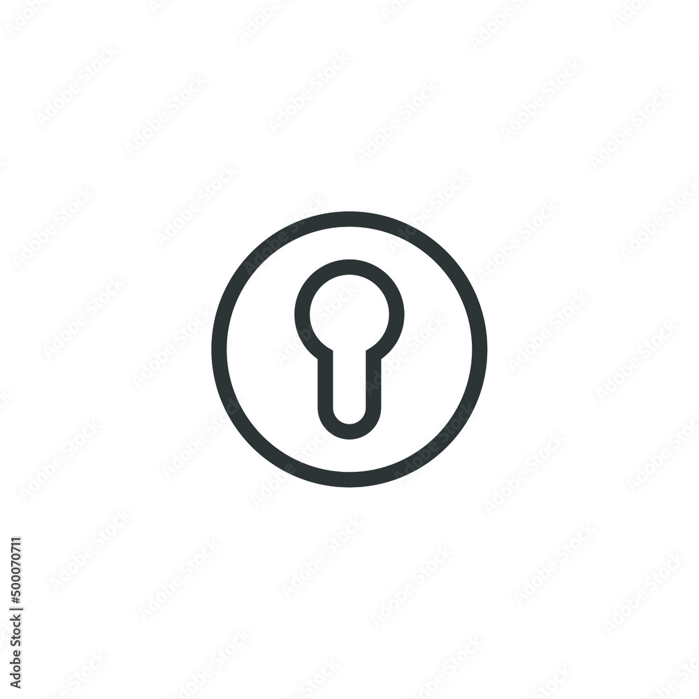 Vector sign of the Black key hole symbol is isolated on a white background. Black key hole icon color editable. Vector sign of the Black key hole symbol is isolated on a white background. Black key hole icon color editable.