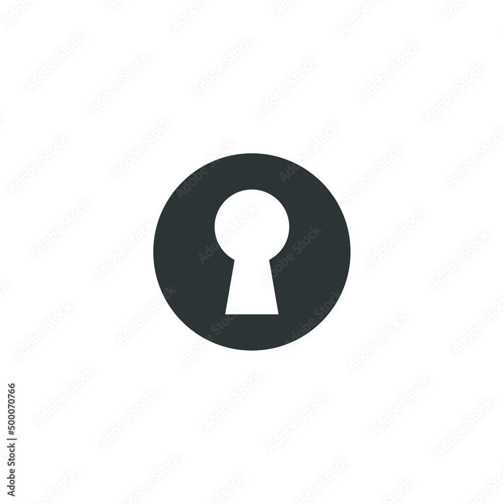 Vector sign of the Black key hole symbol is isolated on a white background. Black key hole icon color editable. Vector sign of the Black key hole symbol is isolated on a white background. Black key hole icon color editable.