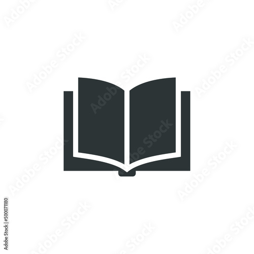 Vector sign of the book symbol is isolated on a white background. book icon color editable.