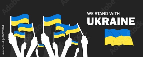 War in Ukraine. Russia attacked Ukraine. Stop war. Pray for Ukraine. vector