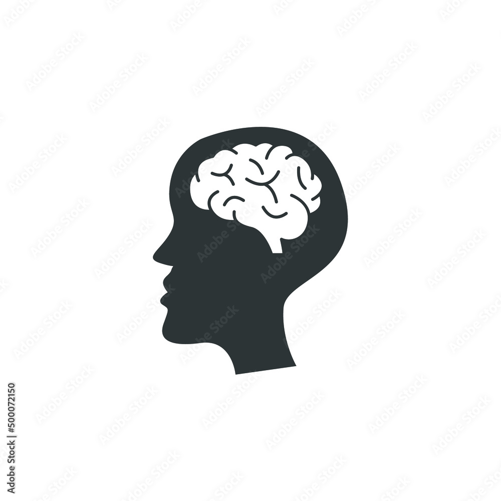 Vector sign of the brain symbol is isolated on a white background. brain icon color editable. Vector sign of the brain symbol is isolated on a white background. brain icon color editable.