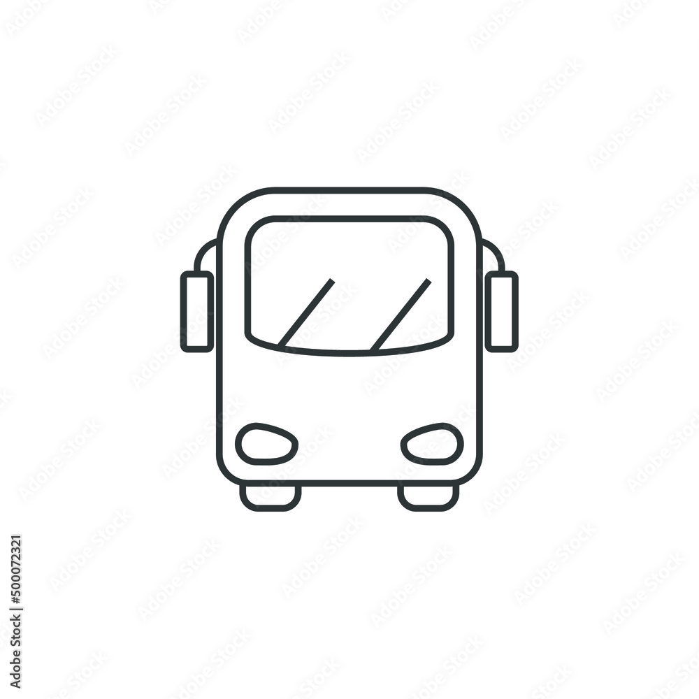 Vector sign of the bus symbol is isolated on a white background. bus icon color editable. Vector sign of the bus symbol is isolated on a white background. bus icon color editable.
