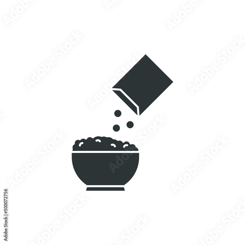 Vector sign of the Cereals symbol is isolated on a white background. Cereals icon color editable.