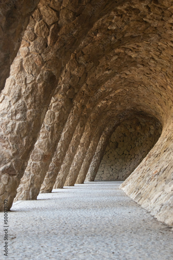 Columns at Park Güell by Gaudí