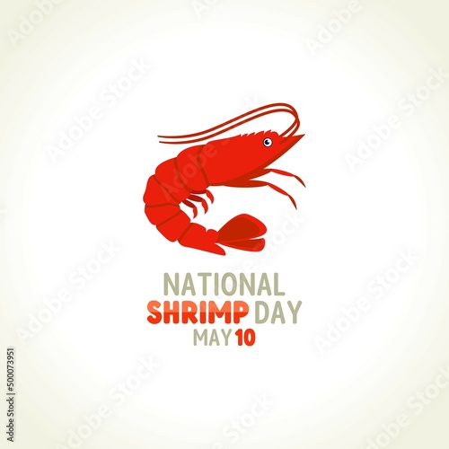 vector graphic of national shrimp day good for national shrimp day celebration. flat design. flyer design.flat illustration.