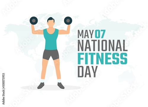 vector graphic of national fitness day good for national fitness day celebration. flat design. flyer design.flat illustration.