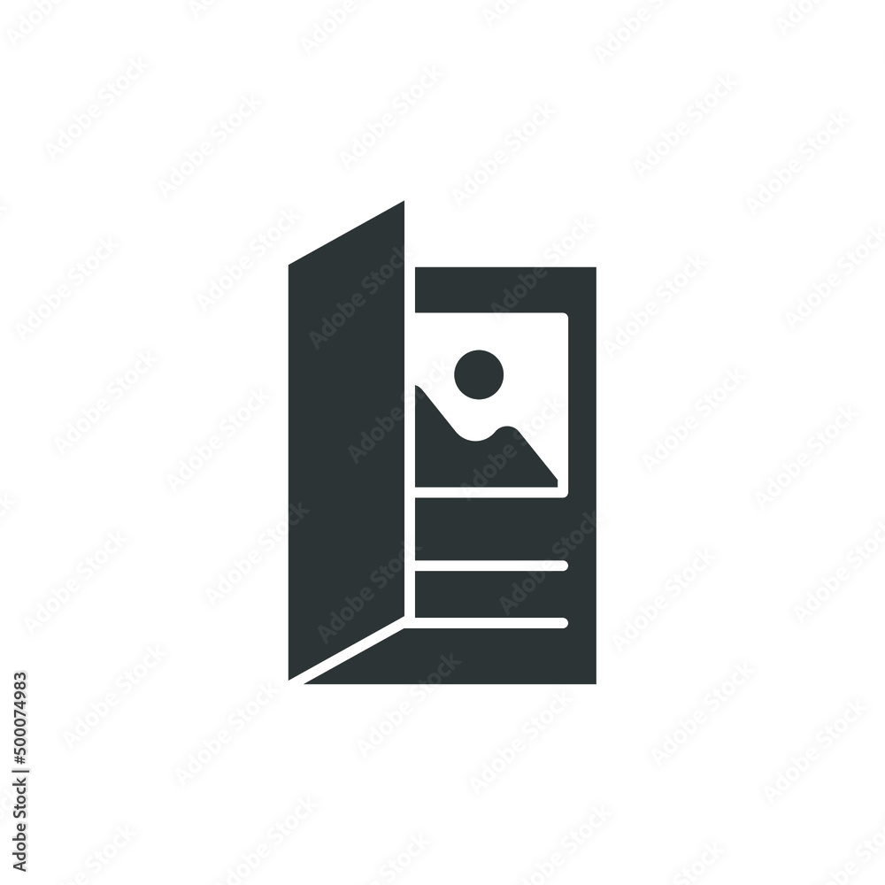 Vector sign of the flyer symbol is isolated on a white background. flyer icon color editable. Vector sign of the flyer symbol is isolated on a white background. flyer icon color editable.