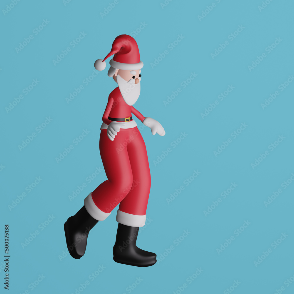 Dancing Santa Claus. 3D rendering, 3D illustration. Dancing Santa Claus. 3D rendering, 3D illustration.