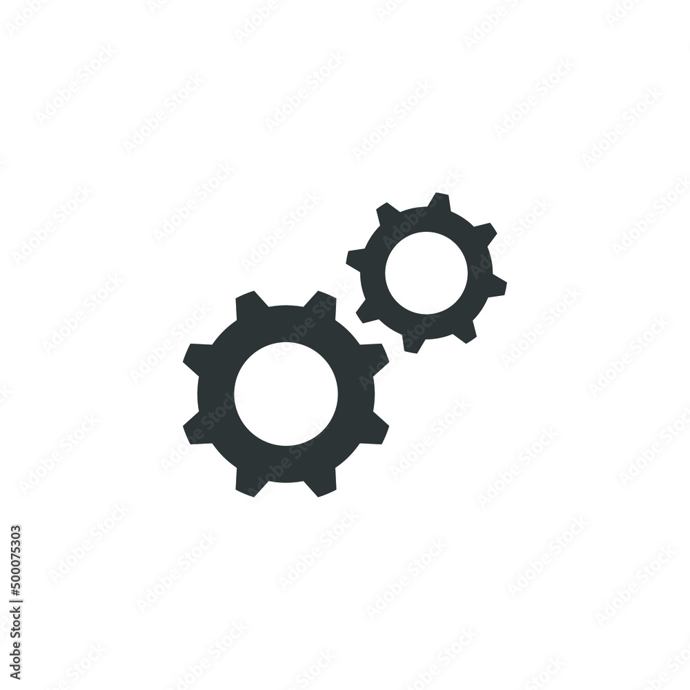 Vector sign of the gear symbol is isolated on a white background. gear icon color editable. Vector sign of the gear symbol is isolated on a white background. gear icon color editable.