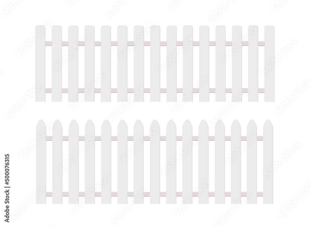 Picket fence, wooden textured, rounded edges. Vector stock illustration. Picket fence, wooden textured, rounded edges. Vector stock illustration.
