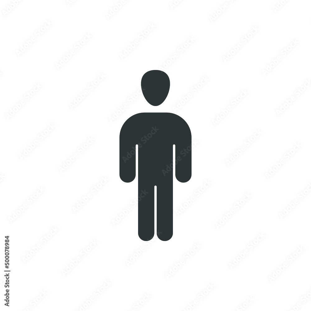 Vector sign of the man symbol is isolated on a white background. man icon color editable. Vector sign of the man symbol is isolated on a white background. man icon color editable.