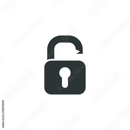 Vector sign of the lock symbol is isolated on a white background. lock icon color editable.