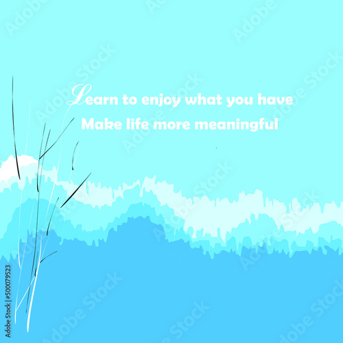 Words of wisdom with background images of natural scenery, trees, sea, mountains and beaches