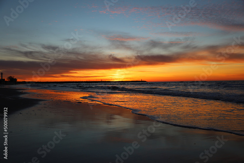 sunset on the beach