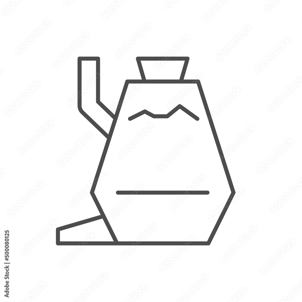 Metallurgical furnace line outline icon