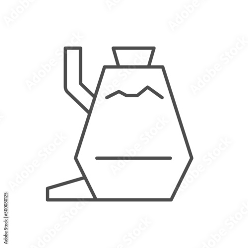 Metallurgical furnace line outline icon