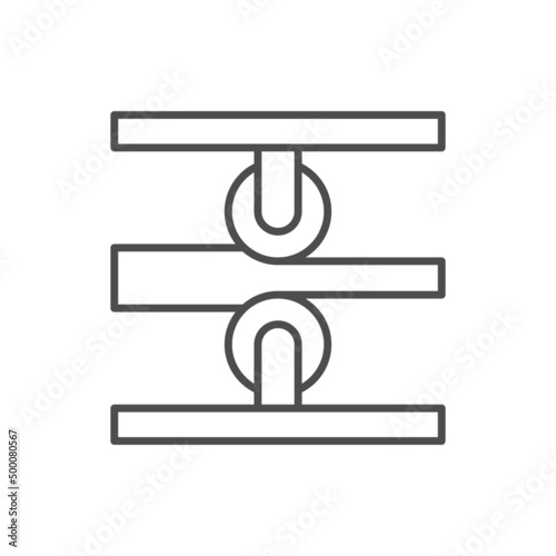 Metal rolling line outline icon