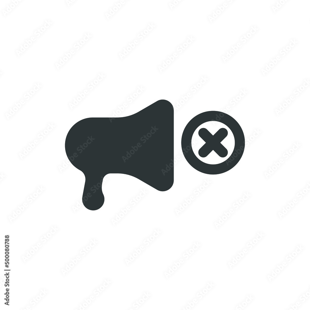 Fototapeta premium Vector sign of the Megaphone symbol is isolated on a white background. Megaphone icon color editable.
