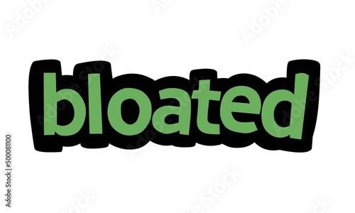 BLOATED writing graffiti design on white background