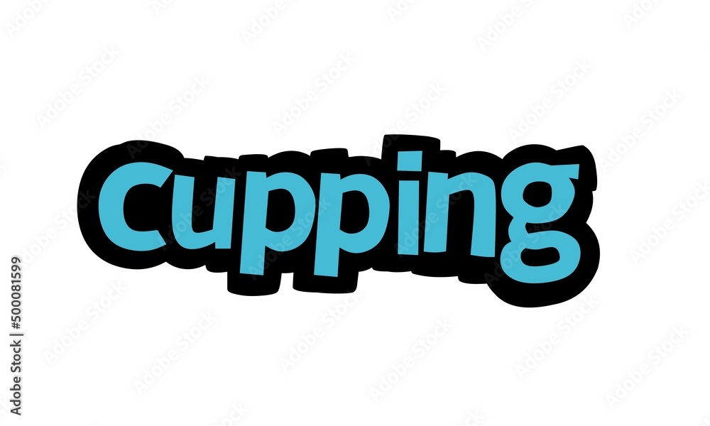 CUPPING writing graffiti design on white background CUPPING writing graffiti design on white background