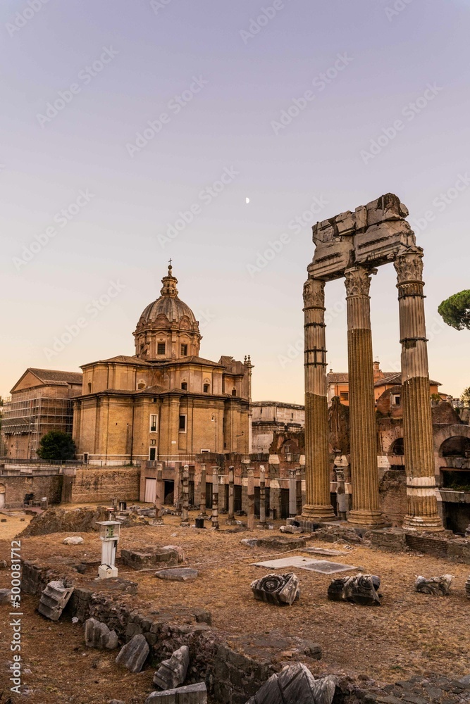 Ruines du forum romain à Rome