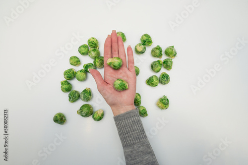 Brussels sprouts with femal...