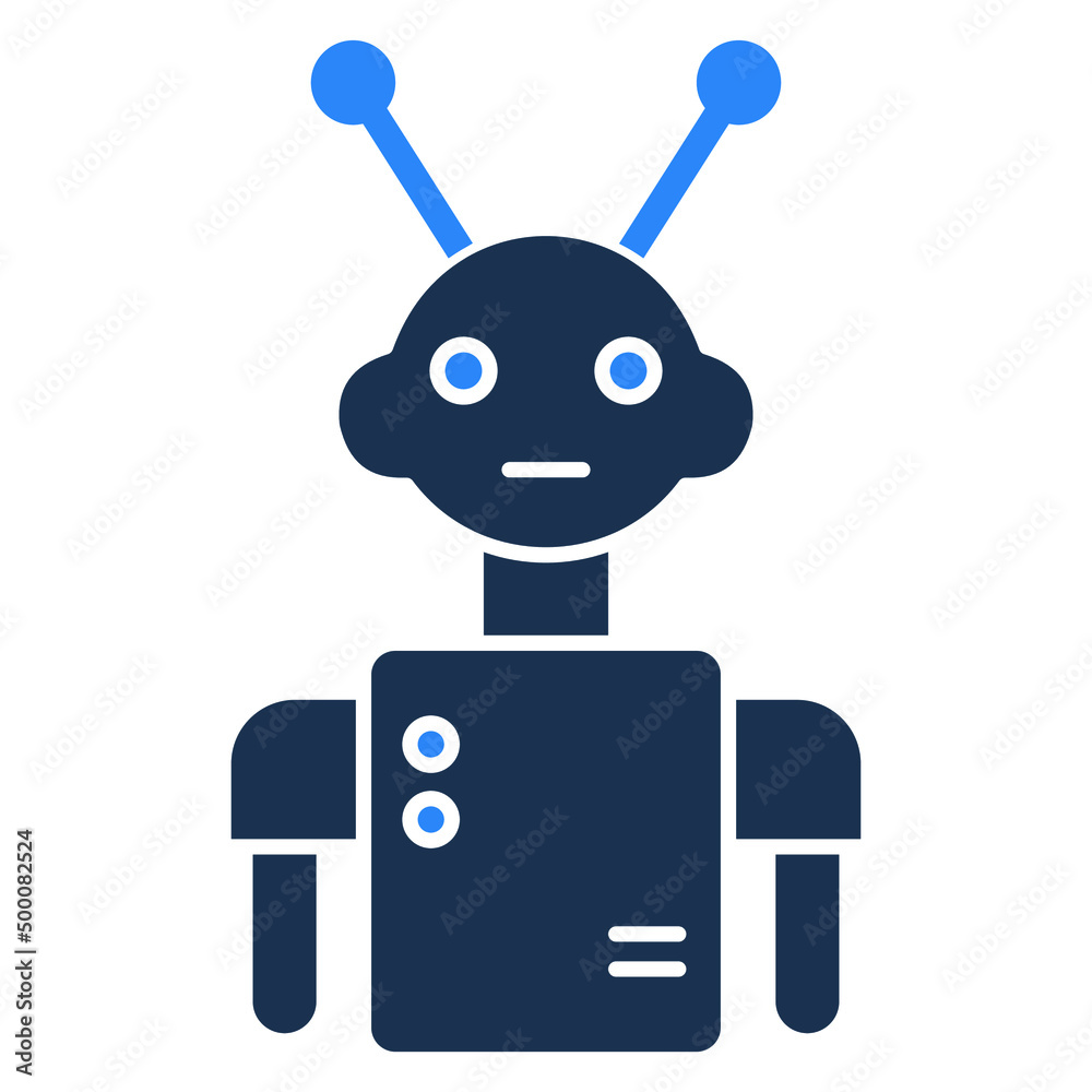 Robot machine Vector icon which is suitable for commercial work

