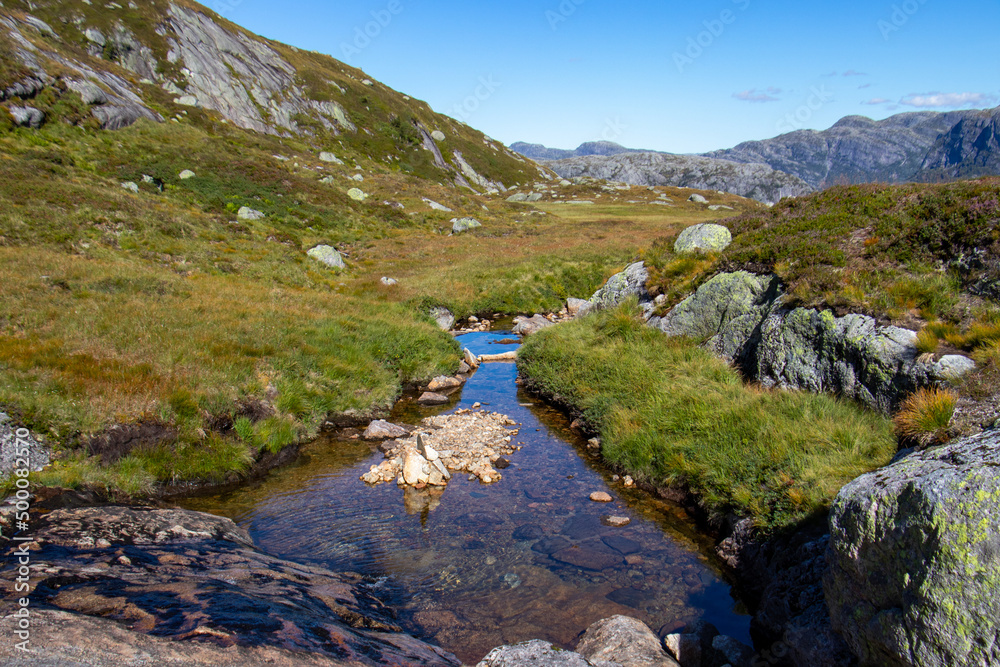 Fototapeta premium Wanderung Kjeragbolten - Norwegen 32