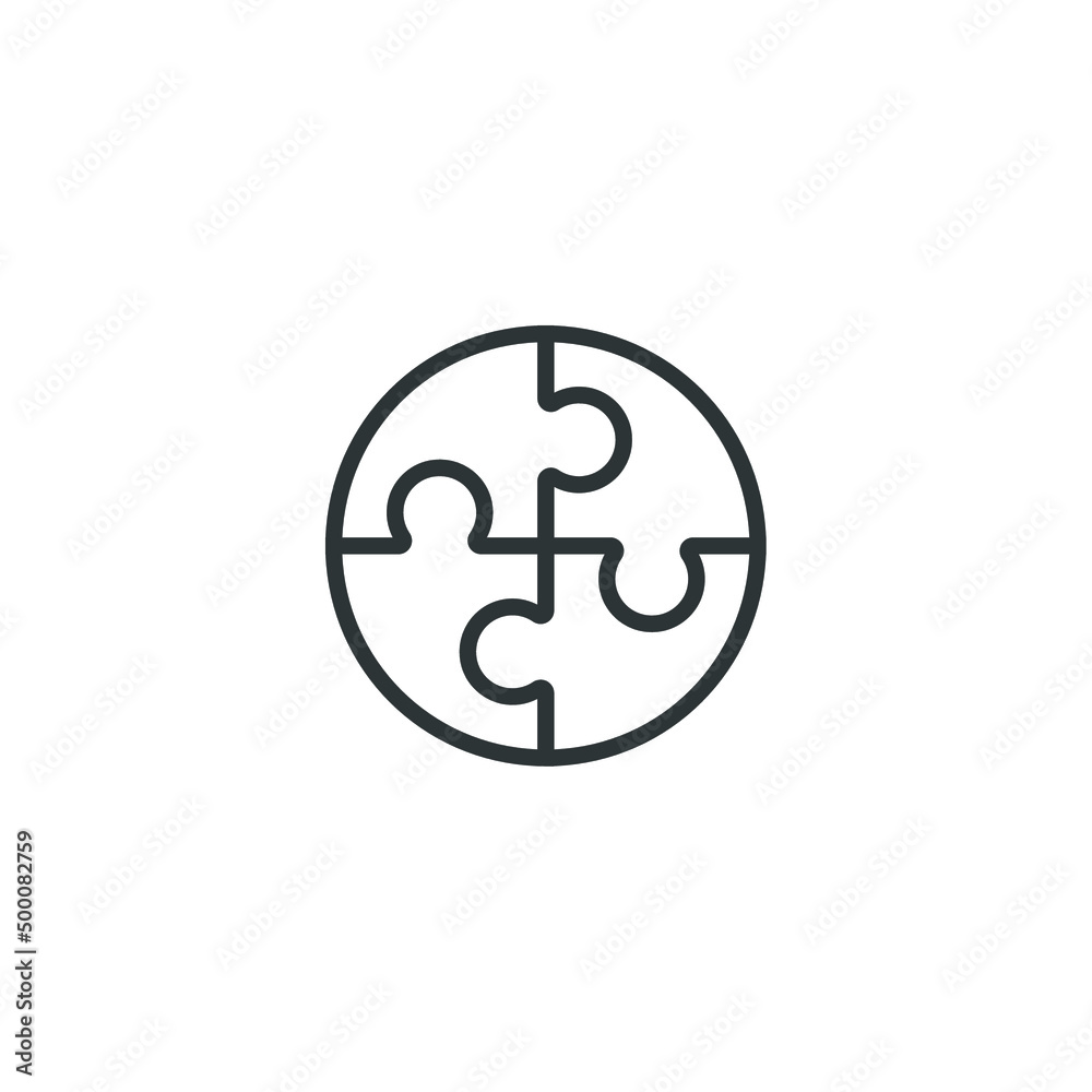 Vector sign of the puzzle symbol is isolated on a white background. puzzle icon color editable. Vector sign of the puzzle symbol is isolated on a white background. puzzle icon color editable.