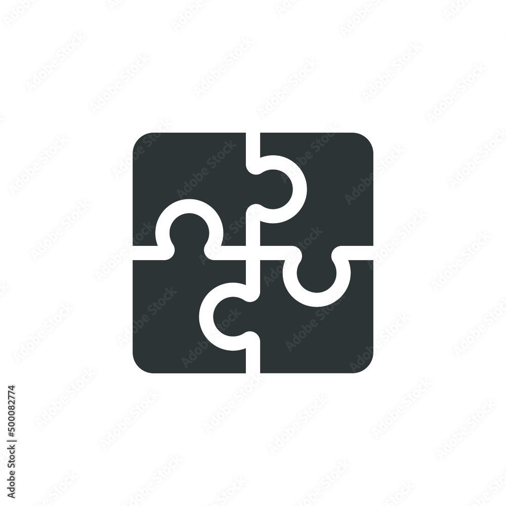 Vector sign of the puzzle symbol is isolated on a white background. puzzle icon color editable. Vector sign of the puzzle symbol is isolated on a white background. puzzle icon color editable.