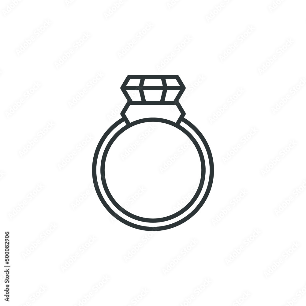Vector sign of the Ring Diamond symbol is isolated on a white background. Ring Diamond icon color editable. Vector sign of the Ring Diamond symbol is isolated on a white background. Ring Diamond icon color editable.