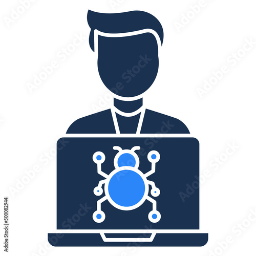 Administrator bug Vector icon which is suitable for commercial work