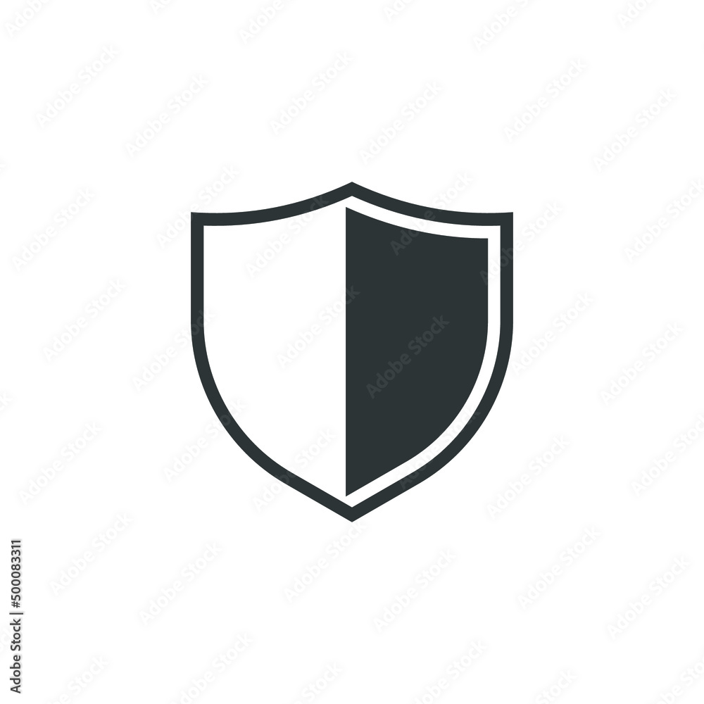 Vector sign of the shield symbol is isolated on a white background. shield icon color editable. Vector sign of the shield symbol is isolated on a white background. shield icon color editable.
