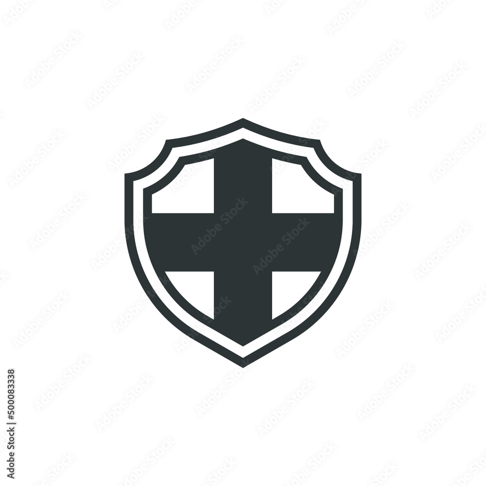 Vector sign of the shield symbol is isolated on a white background. shield icon color editable. Vector sign of the shield symbol is isolated on a white background. shield icon color editable.