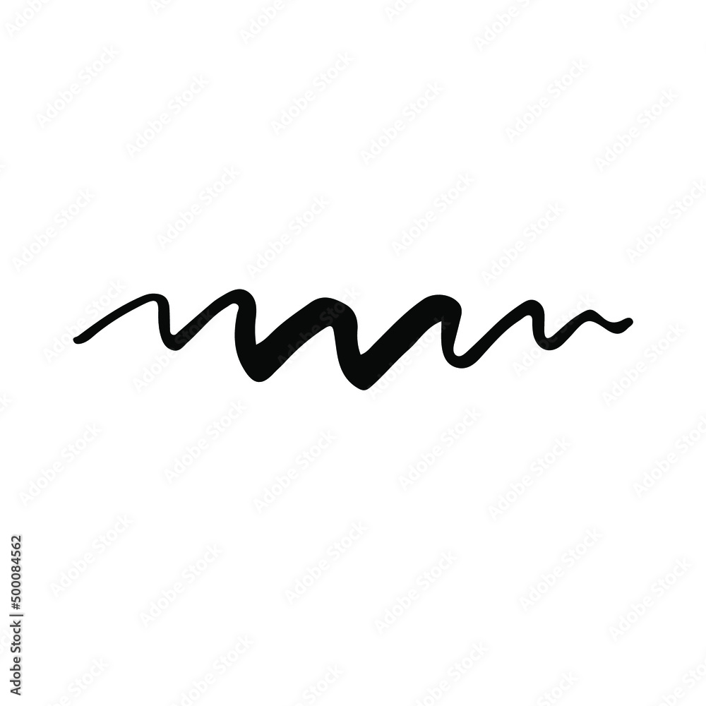Grunge wavy line. Hand drawn sketch vector icon Grunge wavy line. Hand drawn sketch vector icon