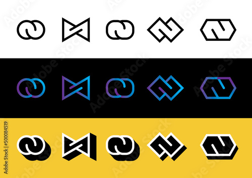 Infinity symbol with three style