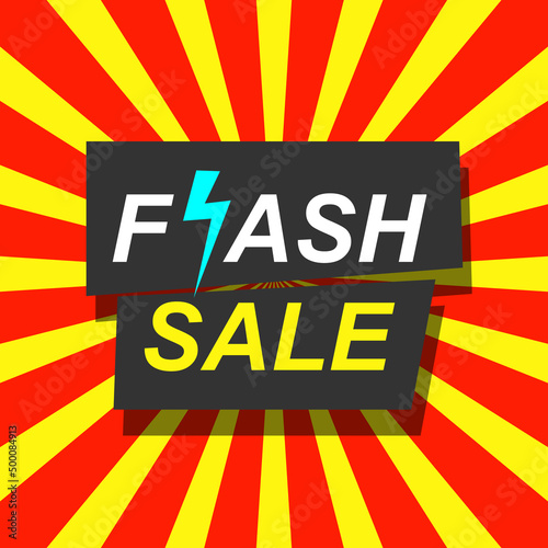 flash sale banner for online shopping promotion advertising. special offer for customer concept