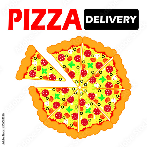 illustration of pizza delivery service banner