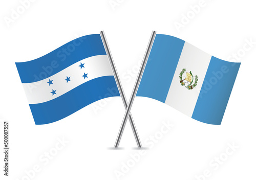 Honduras and the Republic of Guatemala crossed flags. Honduran and Guatemalan flags on white background. Vector icon set. Vector illustration. Free Download Honduras and the Republic of Guatemala crossed flags. Honduran and Guatemalan flags on white background. Vector icon set. Vector illustration. - GFXLoad