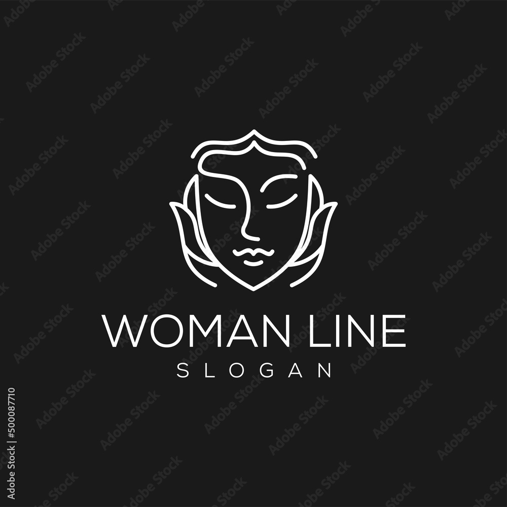 Logos for businesses in the beauty, health, personal hygiene industries. Beautiful image of a woman's face.