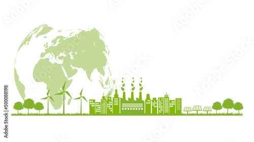 Earth day, Sustainability development, World Environment day and Eco friendly concept, Vector illustration.