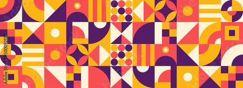 abstract stylish geometric abstract pattern design in retro vintage style background