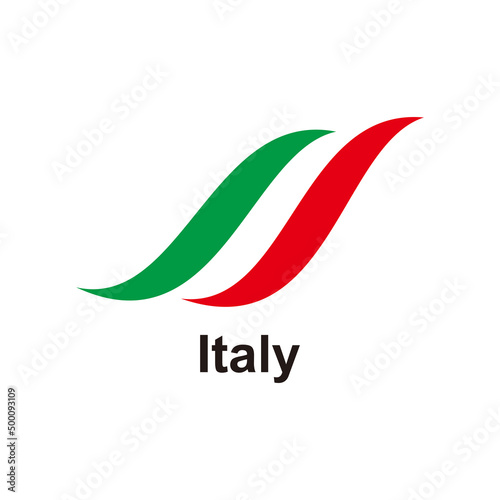 Italy flag logo vector design symbol