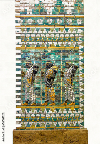 Schilderij op canvas Babylonian Archers - Ishtar Gate